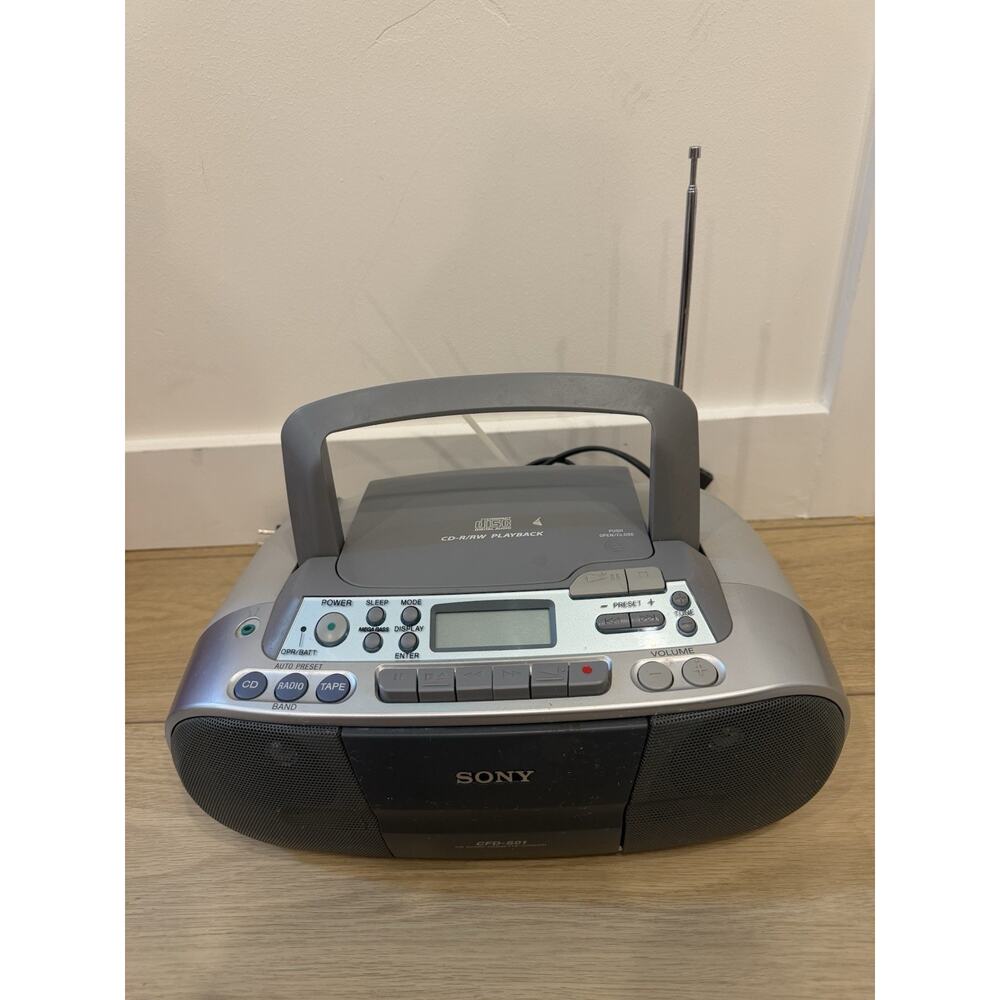 Vintage Sony Boombox CFD-S01 CD Radio Cassette AM/FM Player - Tested Works